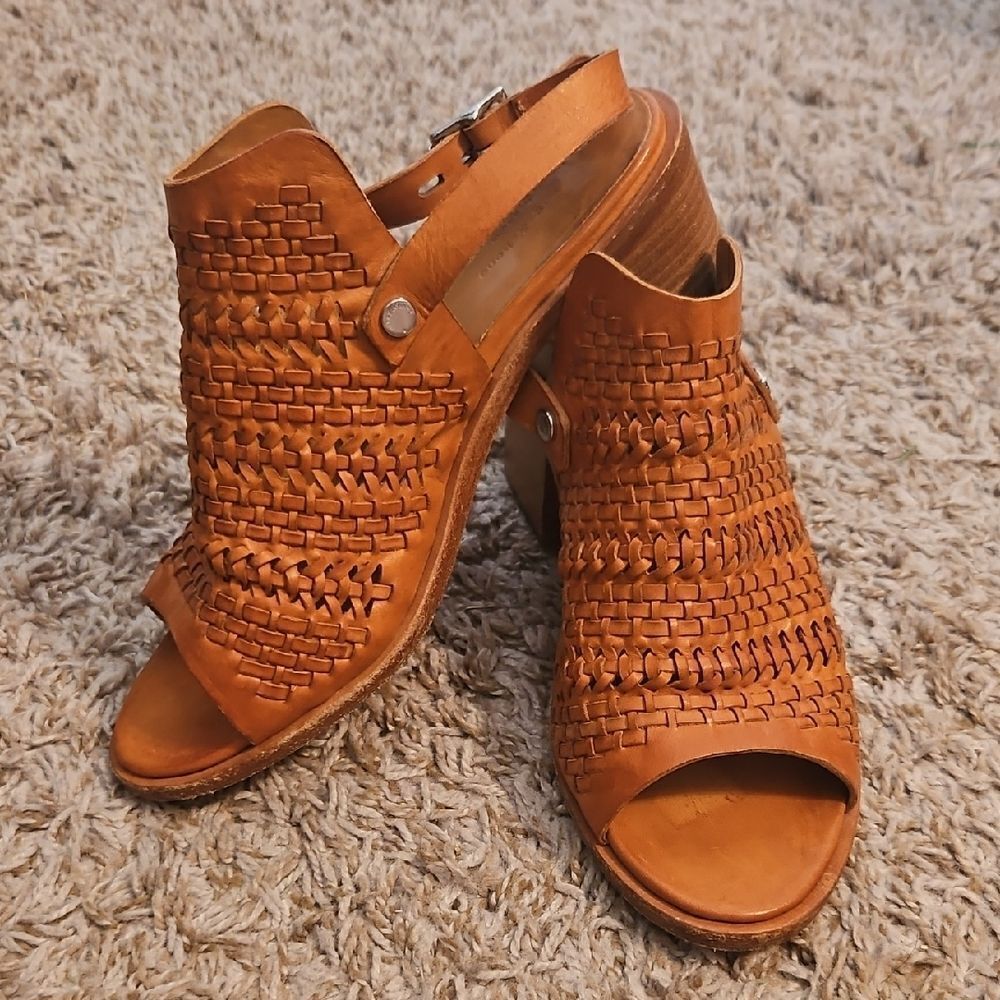 Rag & Bone Wyatt Woven Leather Sandals Size 36.5